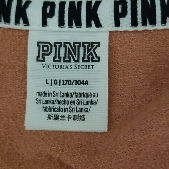 New PINK VS Hooded Crop Pullover - SZ L - Picture 7 of 8